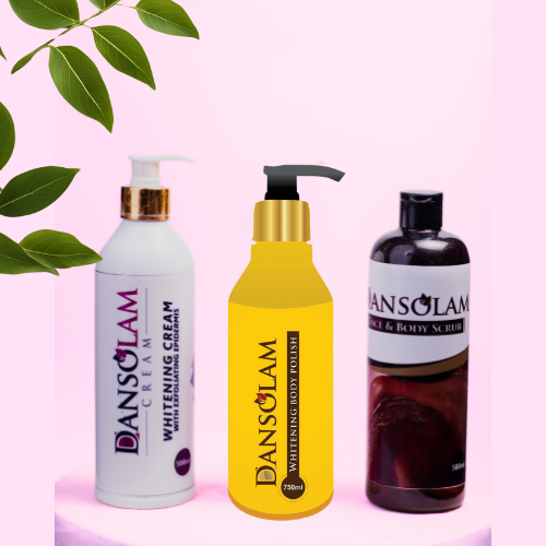 3 SET (Whitening Cream  Whitening Polish Soap and Scrub)